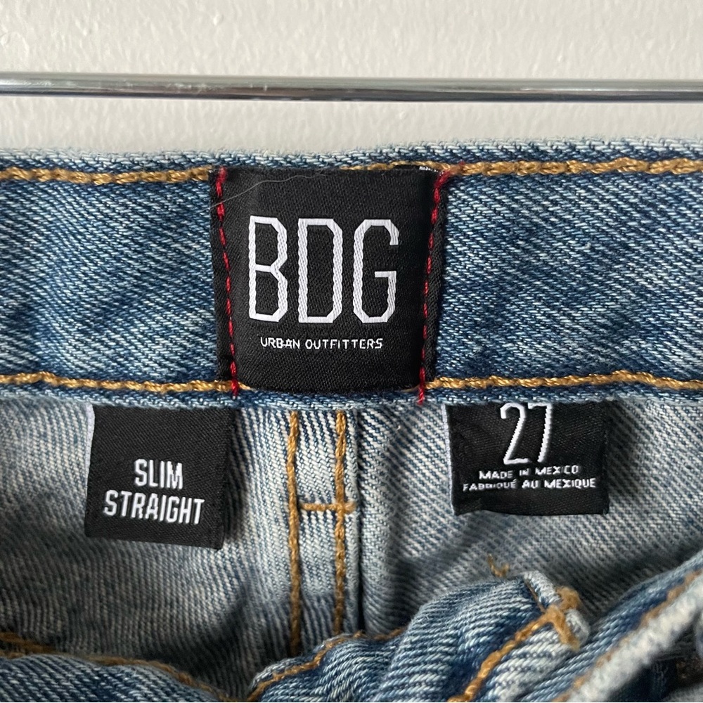 Urban Outfitters BDG Slim Straight Patchwork Jeans - Picture 3 of 6